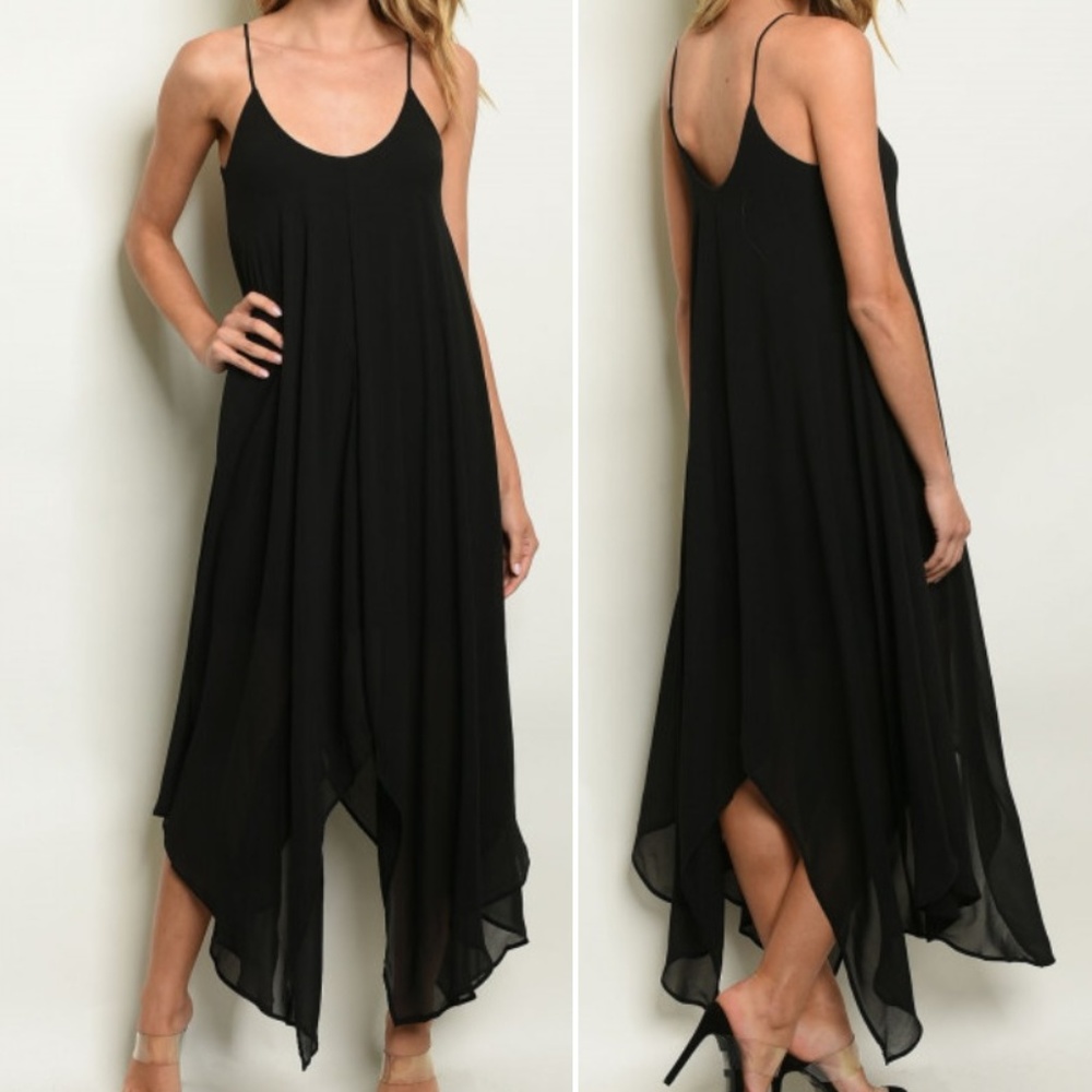 AQUA CHIFFON STYLE MAXI DRESS - Picture 6 of 8